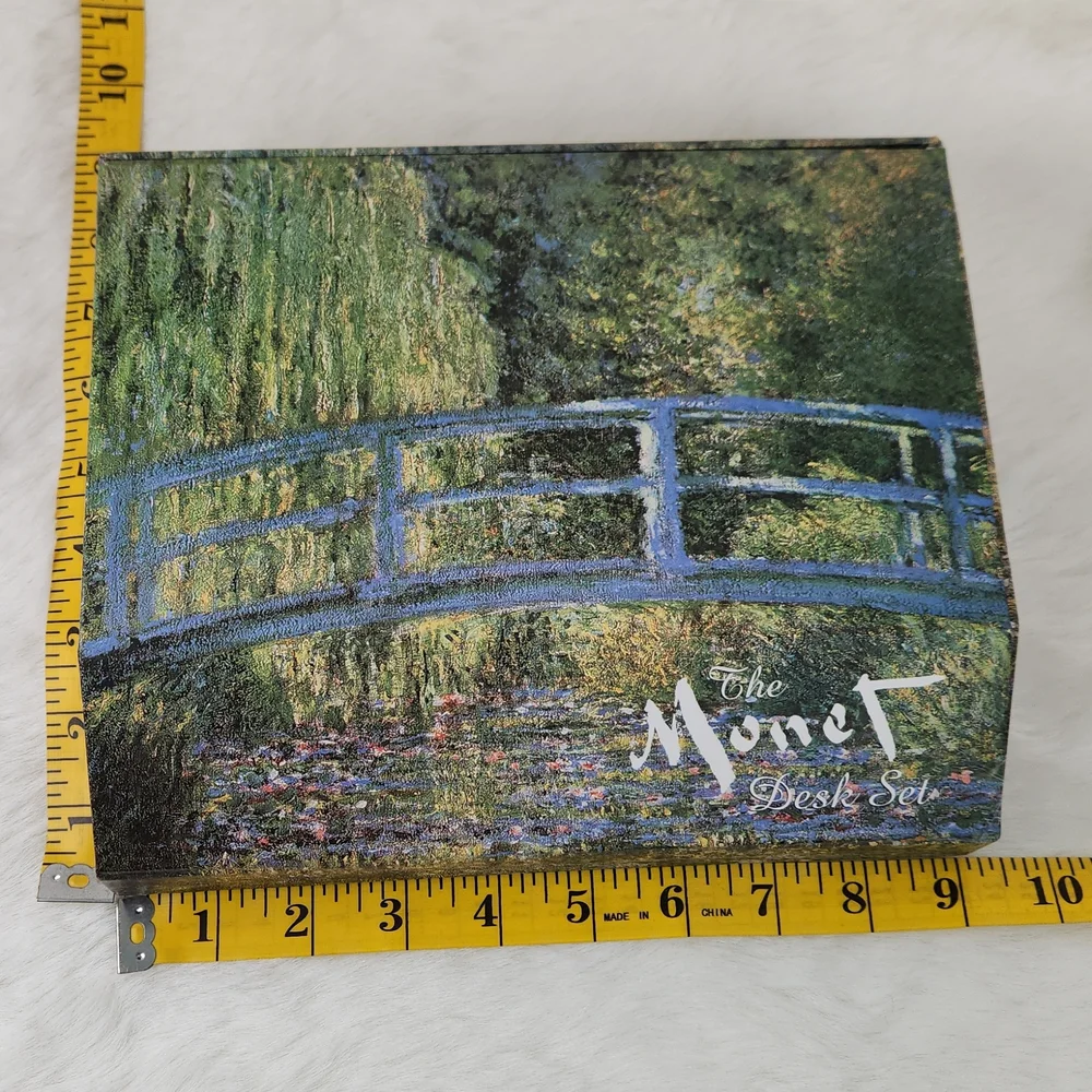 The Monet Desk Set, 20 Monet Cards, Stationery, envelopes & pen, ENGLAND, '98